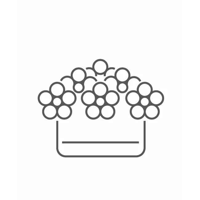 Box oranžových květin zavřený